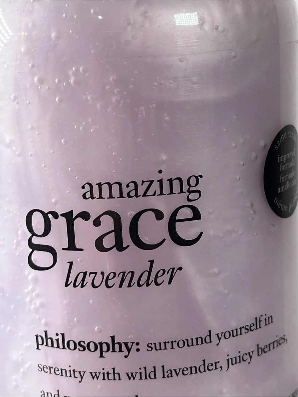 New Sealed Philosophy Amazing Grace Lavender Hydrating Shower Gel 16 Fluid Oz